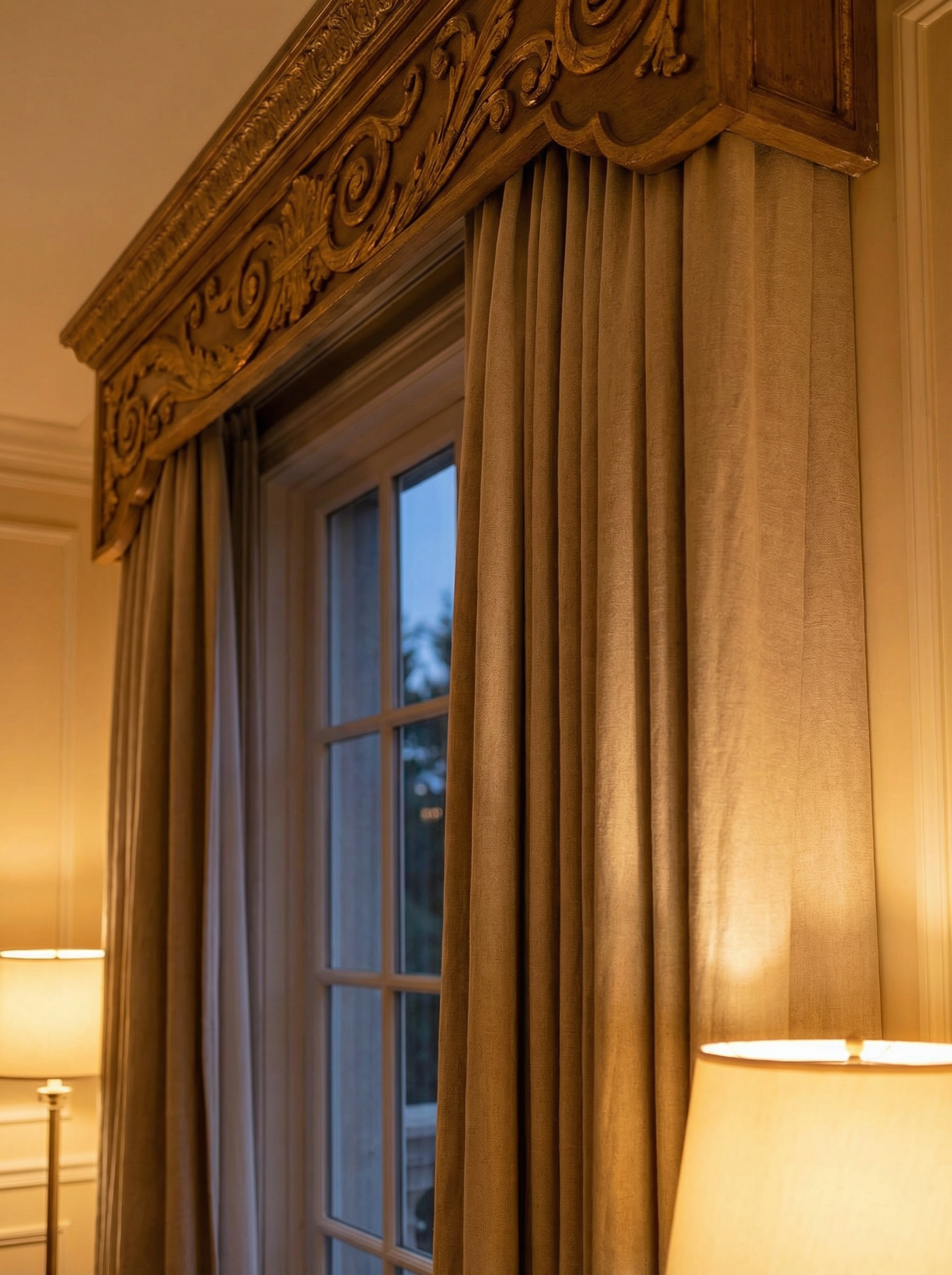 Beverly Hills Hotel Renovation — hospitality drapery installation detail 2