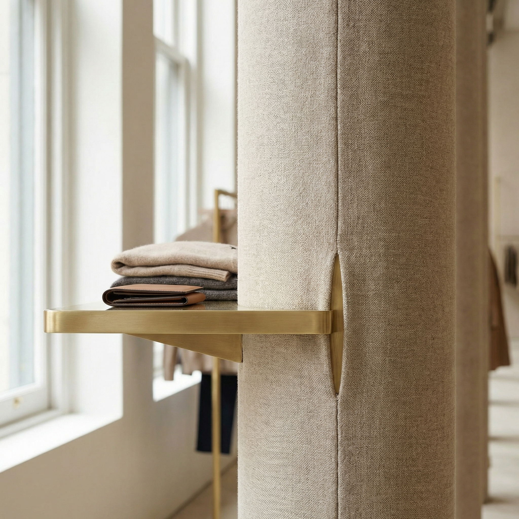Flagship Showroom — SoHo — commercial drapery installation detail 2