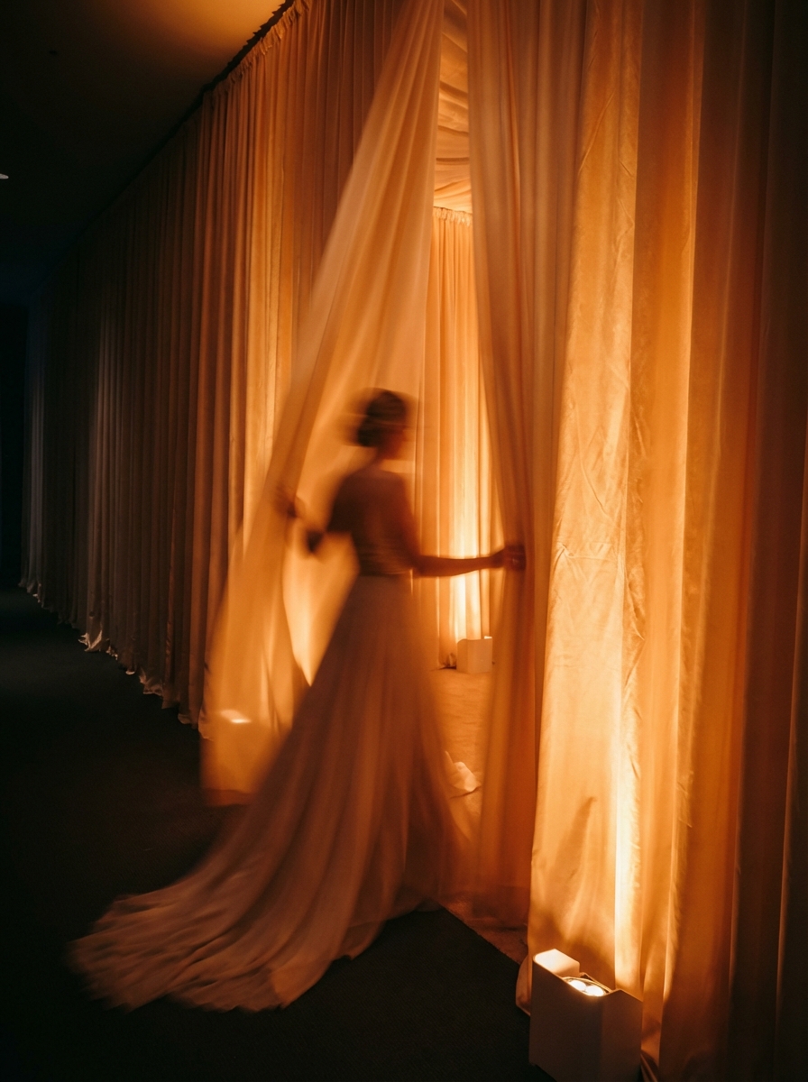 LACMA Gala — Grand Ballroom — event drapery installation detail 6