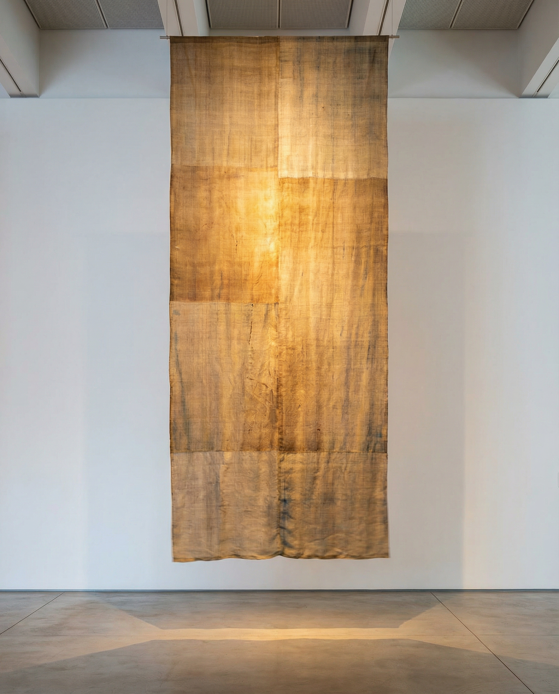 Museum Textile Exhibition — LA — commercial drapery installation detail 1