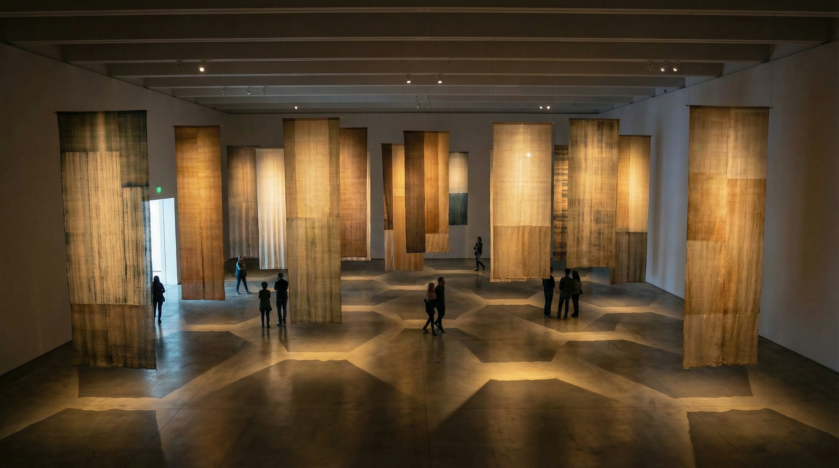 Museum Textile Exhibition — LA — commercial drapery installation detail 4